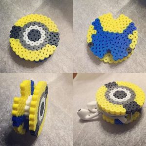Minion perles hama repasser casque audio