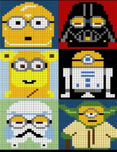 Minion star wars perles repasser hama