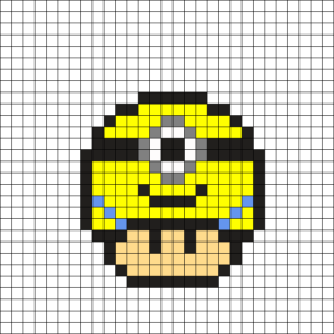 Minion champignon mario bros hama perles repasser