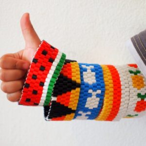 Pasteque fruit hama perles bracelet