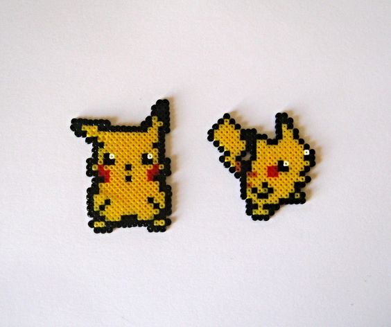 Broche pokemon pikachu perles hama repasser