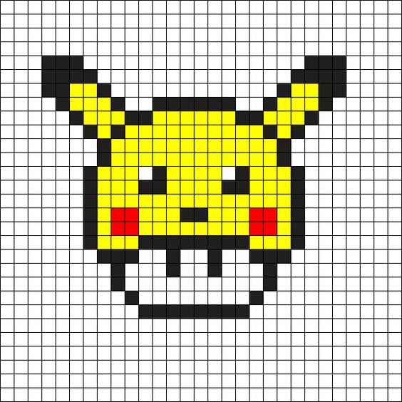 Champignon mario pikachu pokemon perles hama repasser