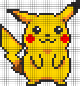 Hama perles repasser grille pokemon gratuit pikachu