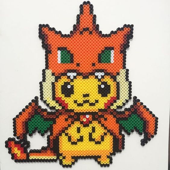 Pikachu dragon pokemon perles repasser hama