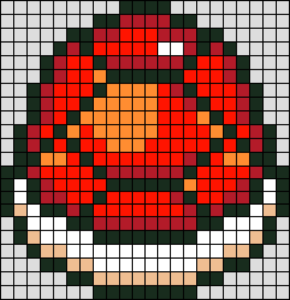 Carapace tortue mario bros perles hama repasser