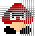 Grille mario bros perles hama champignon mechant