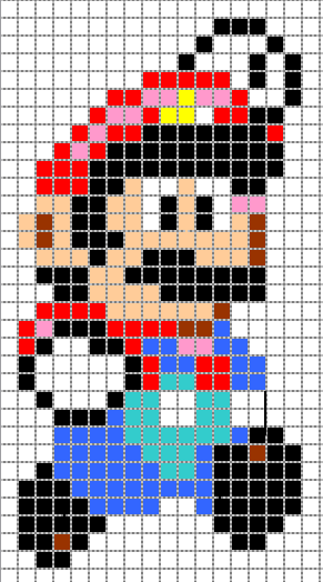 Schema mario bros modele grille hama perles