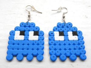 Pacman fantome perles hama boucle oreilles repasser