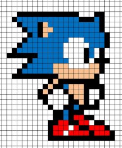 Sonic gaming grille gratuite perles hama repasser