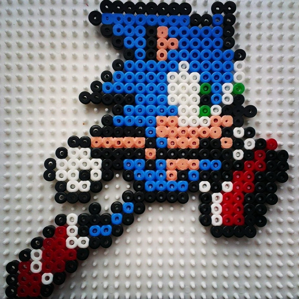 Sonic run game perles hama repasser