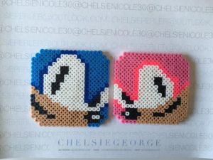 Sous verre sonic perles hama repasser