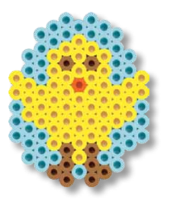 Hama perles repasser oeufs paques poussin pattern