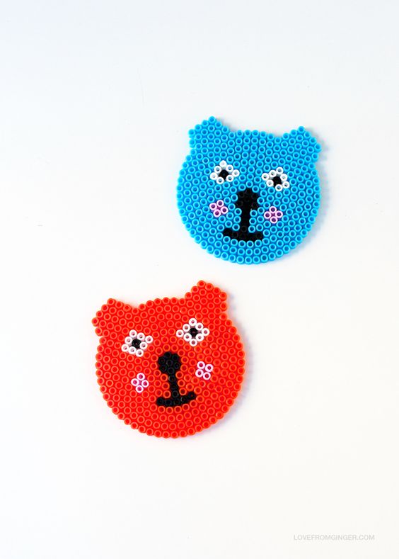 Coaster bear sous verre perles hama repasser