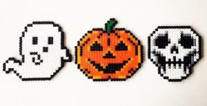 Halloween citrouille fantome crane perles hama repasser