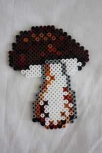 Champignon hama perles repasser grille automne