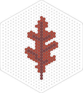 Feuille chene automne perles hama repasser
