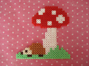 Hama perles champignon herisson automne gratuit repasser
