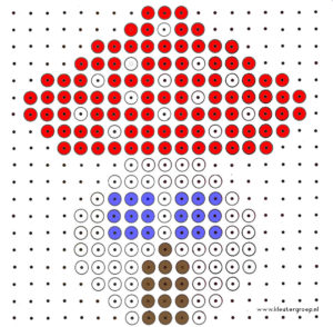 Modeles hama champignon maison perles repasser