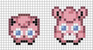 Mini rondoudou perles hama pokemon repasser