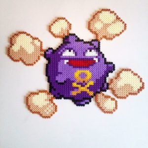 Koffing pokemon perles hama repasser