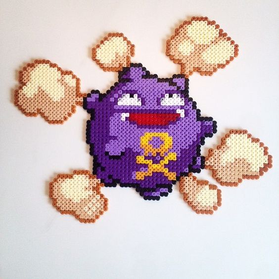 Koffing pokemon perles hama repasser