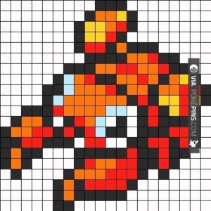 Paras pokemon perles hama repasser grille