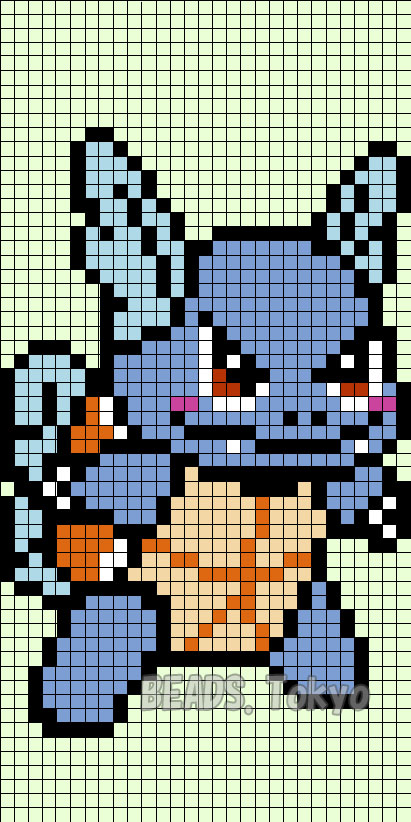 Perles hama carabaffe pokemon repasser grille gratuite