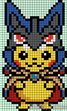 Pikachu perles hama repasser modeles pokemon gratuit