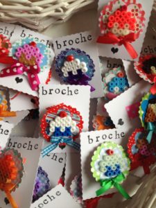 Broche cupcakes perles hama repasser