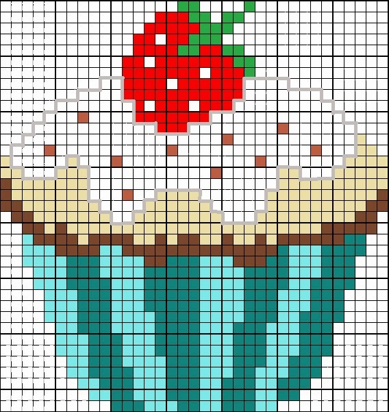 Cupcake hama perles repasser 4