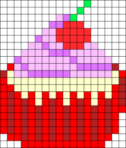 Cupcake perles hama repasser