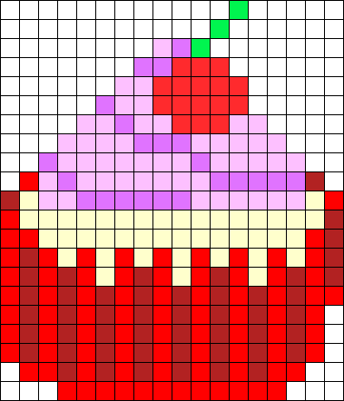Cupcake perles hama repasser