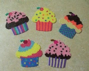 Cupcakes perles hama repasser