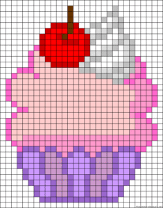 Perles hama repasser cupcake
