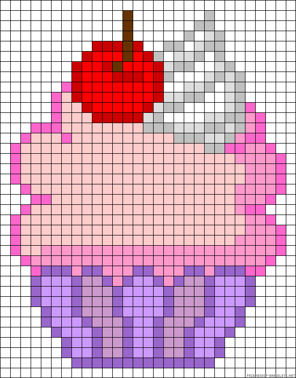 Perles hama repasser cupcake