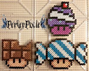 Bonbons chocolat champignon perles repasser hama mario