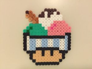 Champignon mario bros glace perles repasser hama