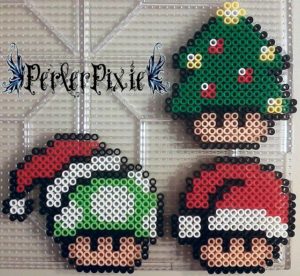 Champignon mario bros noel perles repasser hama