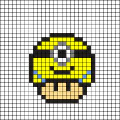 Champignon mario minion perles hama repasser