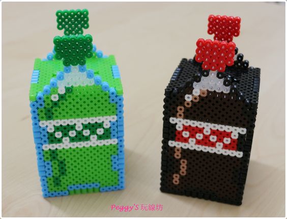 Bouteilles coca 3d perles a repasser hama