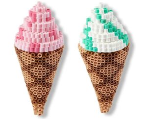 Cone glaces perles hama repasser 3d