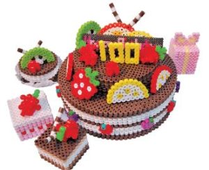 Gateau chocolat 3d perles hama a repasser