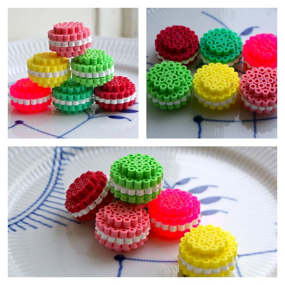 Macarons perles a repasser hama dinette