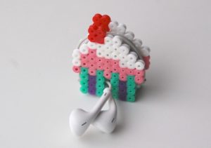Perles repasser hama cupcake attache casque