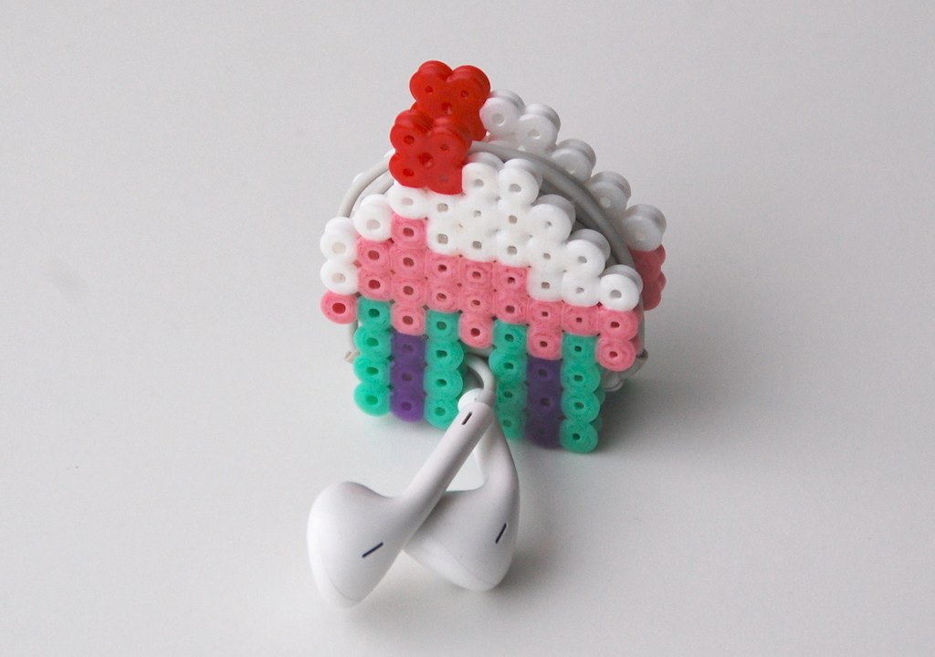 Perles repasser hama cupcake attache casque