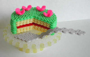 Tarte pie perles a repasser hama dinette