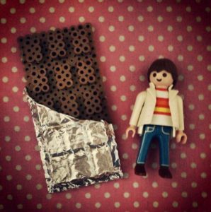 Barre de chocolat 3d perles a repasser hama jpg