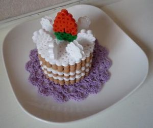 Fraisier 3d perles a repasser hama