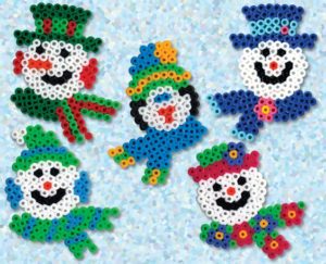 Bonhomme de neige perles a repasser hama