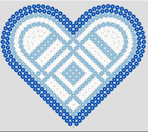 Coeur perles a repasser hama hiver